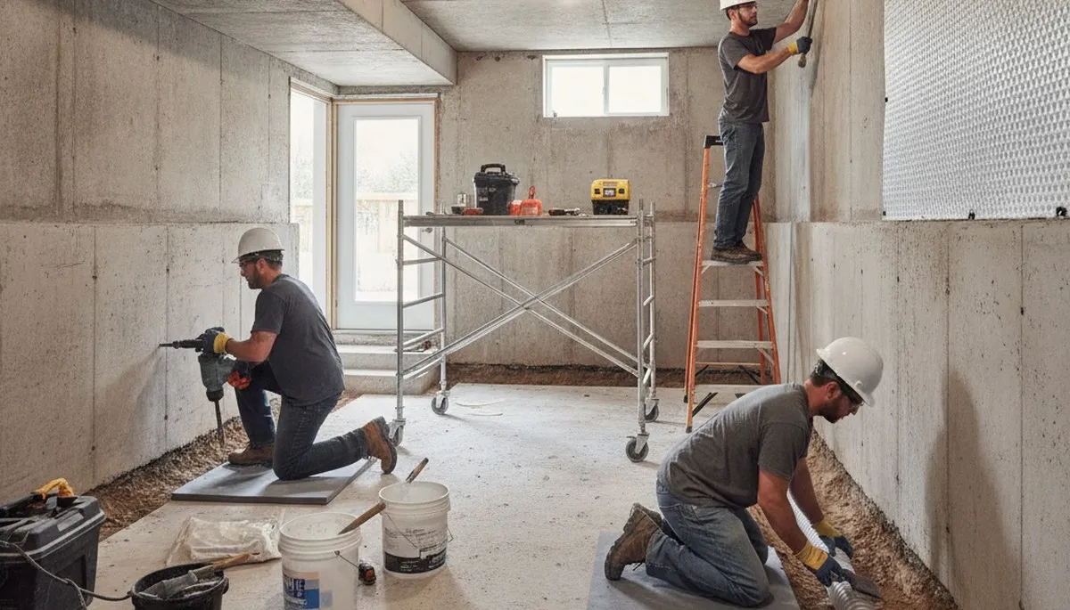 Basement waterproofing service for Montgomery, AL homes with water damage protection