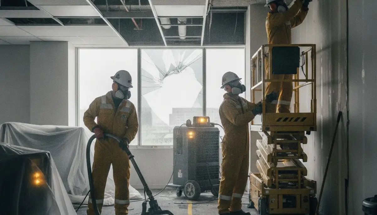 Montgomery, AL water damage restoration team handling emergency cleanup and drying services