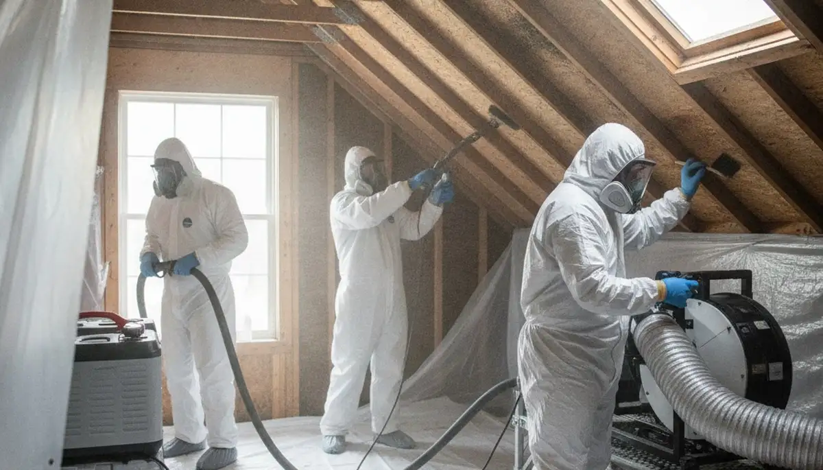 Montgomery, AL mold removal specialists inspecting water damage in a home for 24/7 restoration service