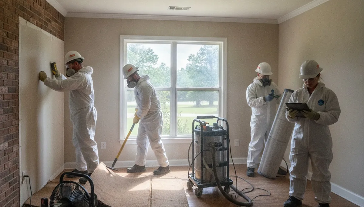 Water damage restoration team serving Montgomery, AL for fast water extraction and cleanup