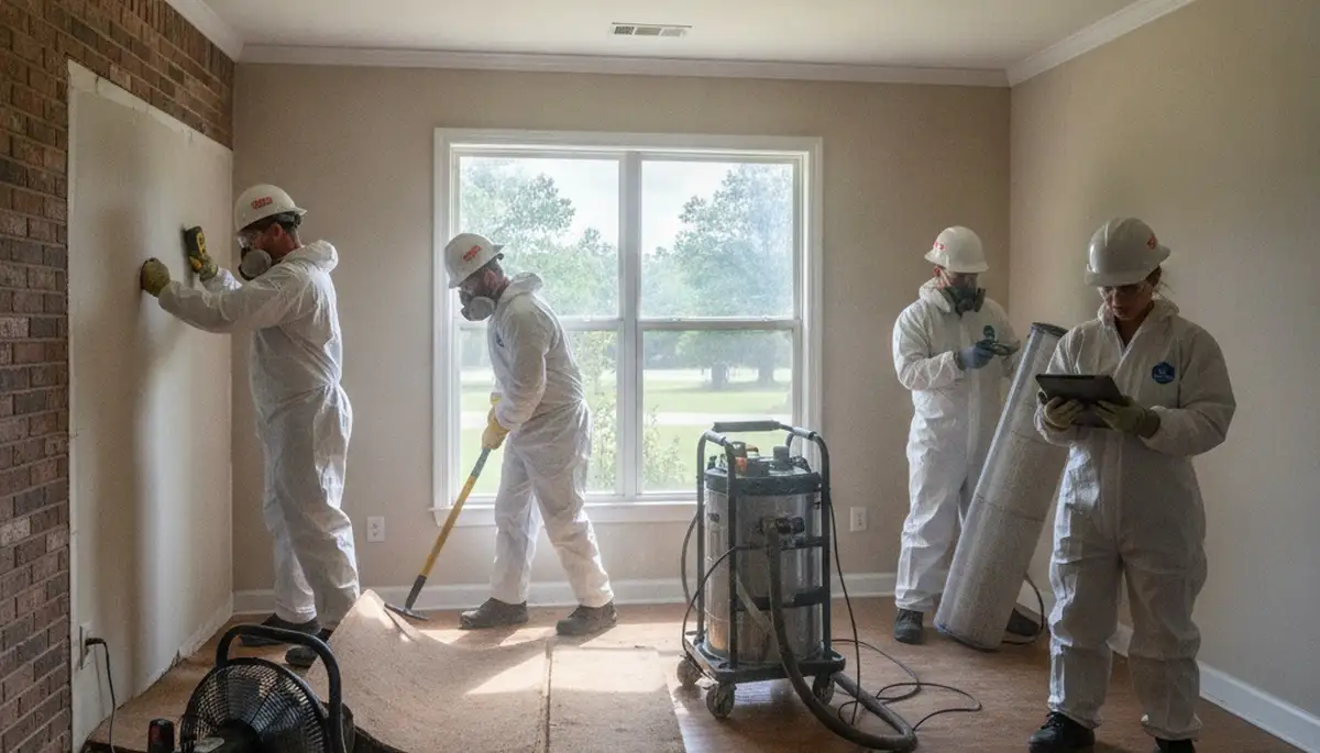 Water damage restoration team serving Montgomery, AL for fast water extraction and cleanup