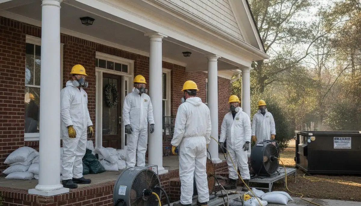 Water damage restoration team in Montgomery, AL providing fast cleanup and drying services