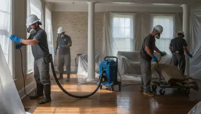 Water damage restoration team in Montgomery, AL providing emergency cleanup and drying services
