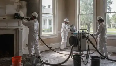 Water damage restoration team in Montgomery, AL providing emergency cleanup and drying services