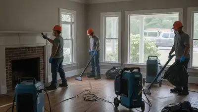 Water damage restoration team in Montgomery, AL providing emergency water removal and cleanup