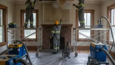 Water damage restoration crew serving Montgomery, AL with professional cleanup and repair services